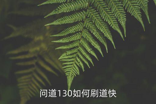 问道130如何刷道快