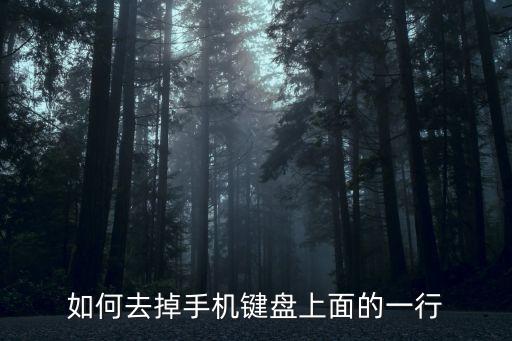 如何去掉手机键盘上面的一行