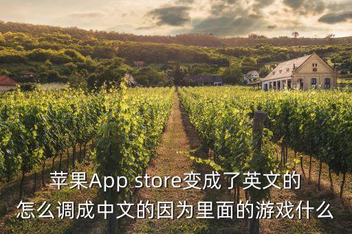 苹果区的手游怎么华丽，苹果App store变成了英文的怎么调成中文的因为里面的游戏什么