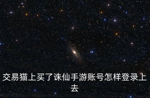 交易猫上买了诛仙手游账号怎样登录上去