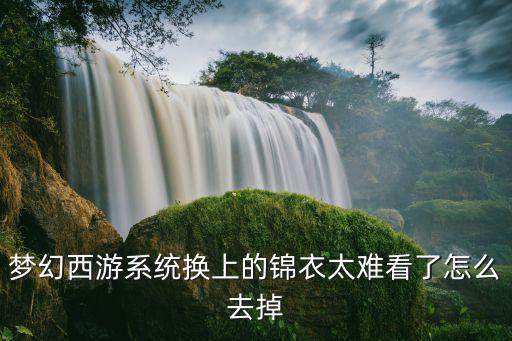 梦幻西游系统换上的锦衣太难看了怎么去掉