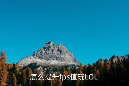 怎么提升fps值玩LOL