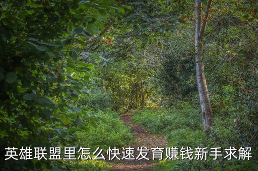 联盟手游怎么发育经济，英雄联盟里怎么快速发育赚钱新手求解