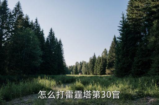 怎么打雷霆塔第30官