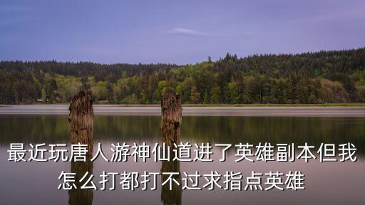 最近玩唐人游神仙道进了英雄副本但我怎么打都打不过求指点英雄