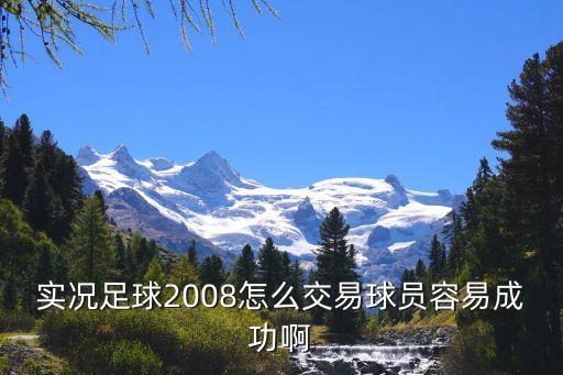 实况足球2008怎么交易球员容易成功啊