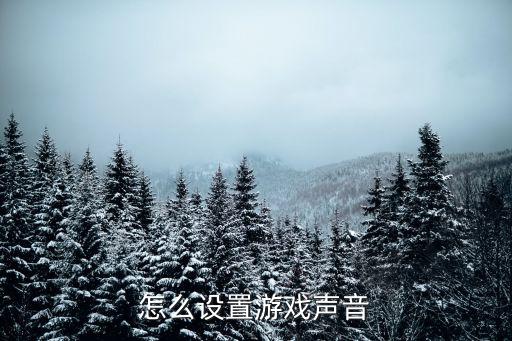 怎么设置游戏声音