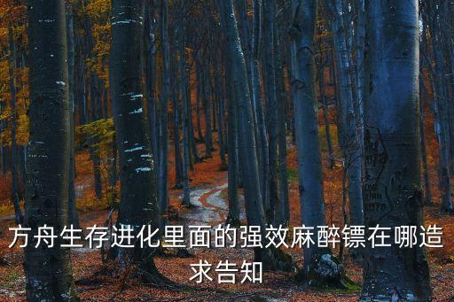 方舟手游麻醉怎么快速做，方舟生存进化里面的强效麻醉镖在哪造求告知