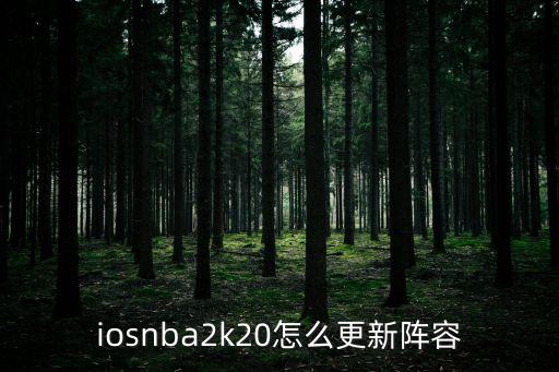 iosnba2k20怎么更新阵容