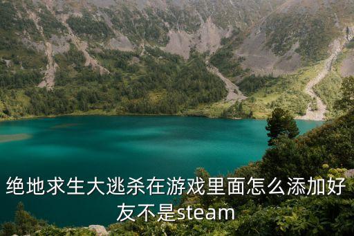 绝地求生大逃杀在游戏里面怎么添加好友不是steam