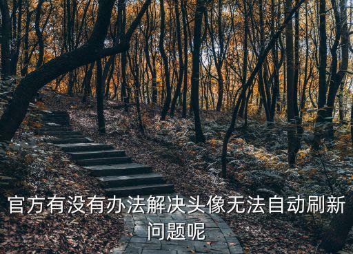 官方有没有办法解决头像无法自动刷新问题呢
