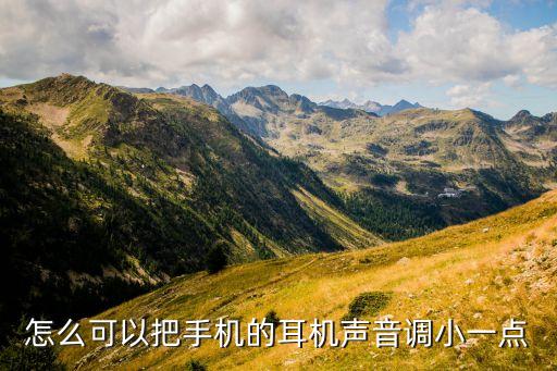 怎么可以把手机的耳机声音调小一点
