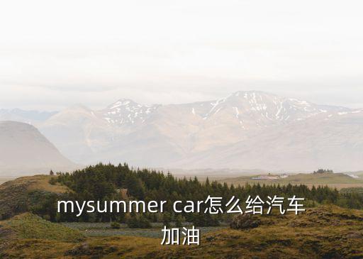 mysummer car怎么给汽车加油