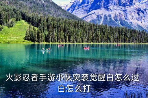 火影忍者手游小队突袭觉醒白怎么过 白怎么打
