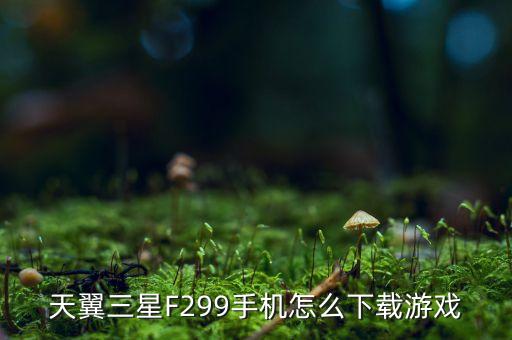 天翼三星F299手机怎么下载游戏