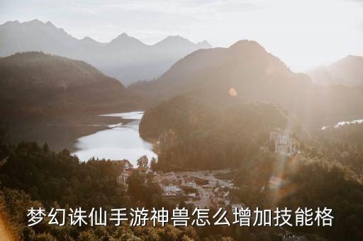 梦幻诛仙手游神兽怎么增加技能格