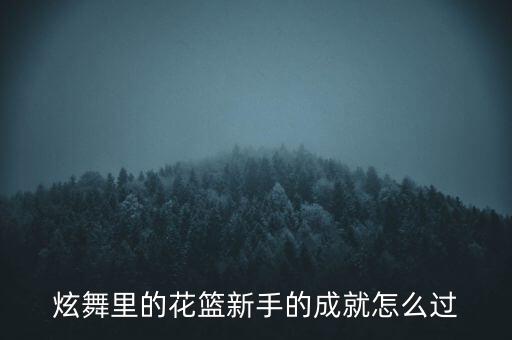 炫舞里的花篮新手的成就怎么过