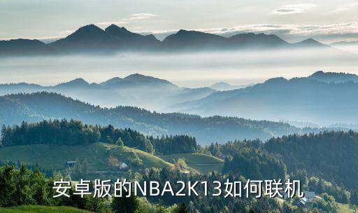 nba 2k手游版怎么联机，手机版2k17怎么联机