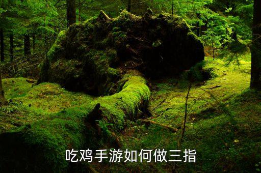 吃鸡手游如何做三指