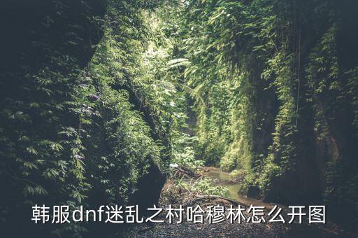 韩服dnf迷乱之村哈穆林怎么开图