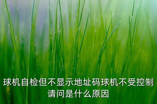 球机自检但不显示地址码球机不受控制请问是什么原因