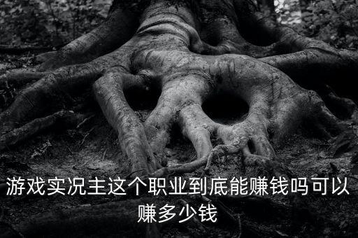 游戏实况主这个职业到底能赚钱吗可以赚多少钱