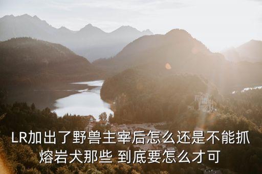 LR加出了野兽主宰后怎么还是不能抓熔岩犬那些 到底要怎么才可