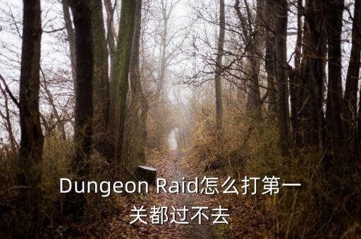 Dungeon Raid怎么打第一关都过不去