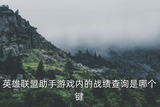 英雄联盟助手游戏内的战绩查询是哪个键