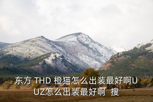 东方 THD 橙猫怎么出装最好啊UUZ怎么出装最好啊 搜