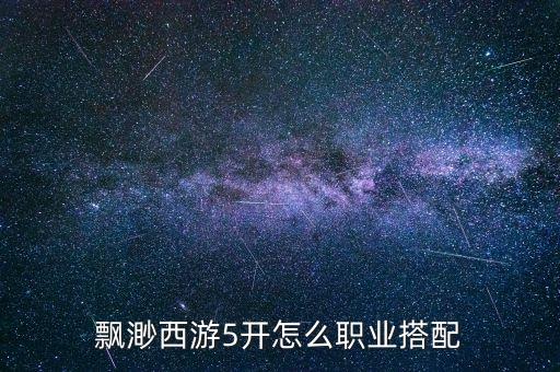 飘渺西游5开怎么职业搭配