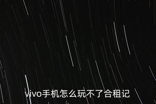 vivo手机怎么玩不了合租记