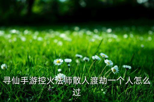 寻仙手游控火法师散人渡劫一个人怎么过