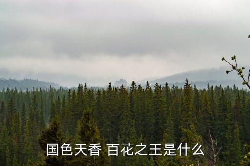 国色天香 百花之王是什么