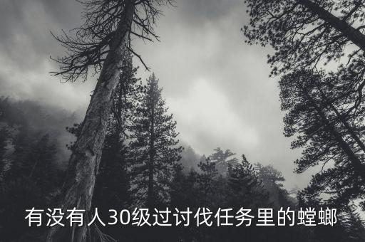 有没有人30级过讨伐任务里的螳螂