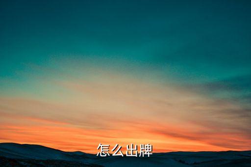 怎么出牌