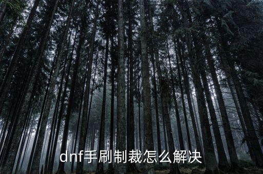 dnf手刷制裁怎么解决