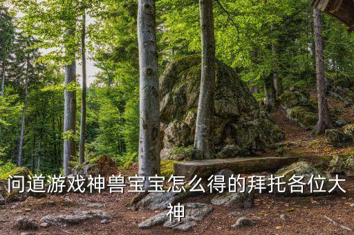 问道游戏神兽宝宝怎么得的拜托各位大神