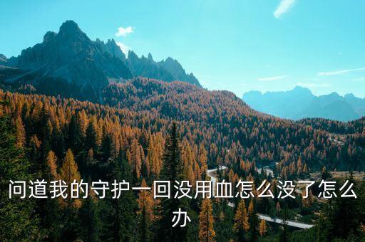 问道我的守护一回没用血怎么没了怎么办