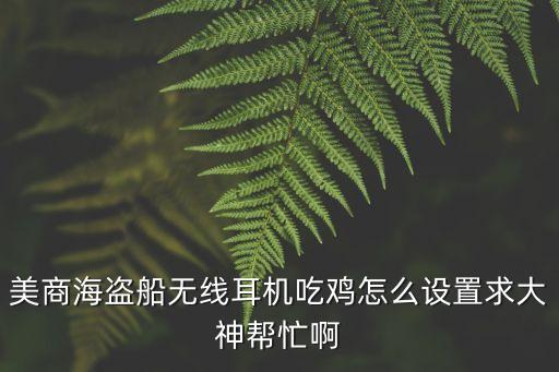 美商海盗船无线耳机吃鸡怎么设置求大神帮忙啊