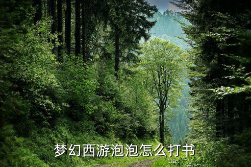 梦幻西游泡泡怎么打书