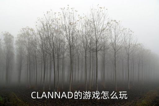 CLANNAD的游戏怎么玩