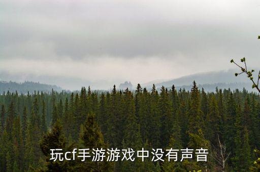 玩cf手游游戏中没有声音