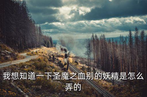 我想知道一下圣魔之血别的妖精是怎么弄的