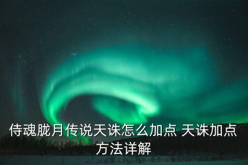 侍魂胧月传说天诛怎么加点 天诛加点方法详解