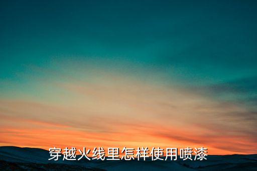 穿越火线里怎样使用喷漆