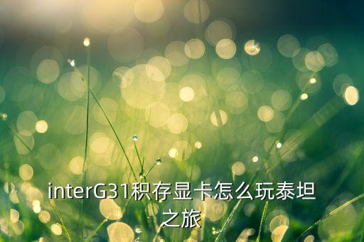 interG31积存显卡怎么玩泰坦之旅