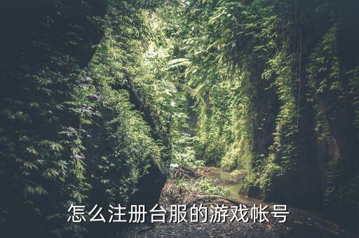 怎么注册台服的游戏帐号
