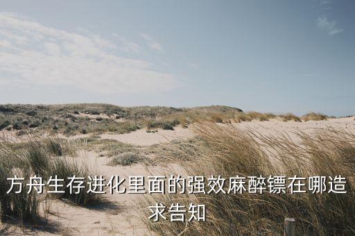 方舟手游怎么获得强力麻醉镖，方舟生存进化里面的强效麻醉镖在哪造求告知