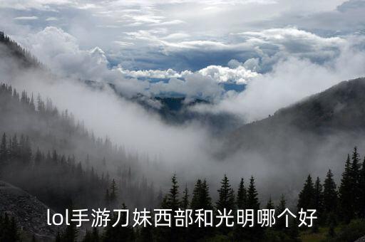 lol手游刀妹西部和光明哪个好